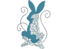 Stickdatei - Blumiger Osterhase 2